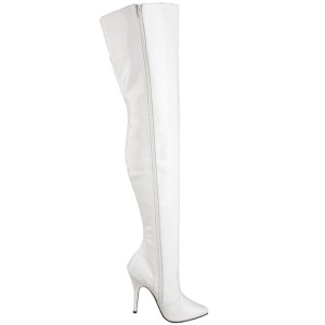 Bianco Vernice 13 cm SEDUCE-3010 stivali overknee tacco alto