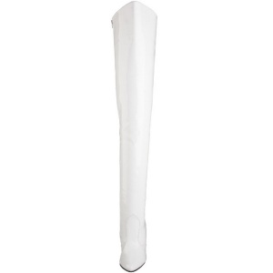 Bianco Vernice 13 cm SEDUCE-3010 stivali overknee tacco alto