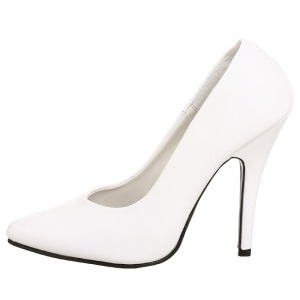 Bianco Vernice 13 cm SEDUCE-420 scarpe dcollet a punta