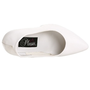 Bianco Vernice 13 cm SEDUCE-420 scarpe dcollet a punta