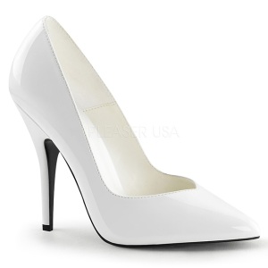 Bianco Vernice 13 cm SEDUCE-420V scarpe dcollet a punta