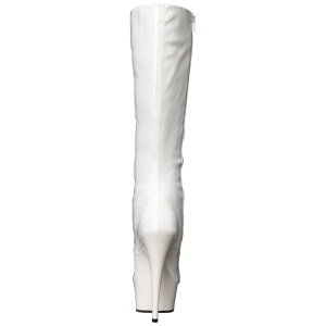 Bianco Vernice 15,5 cm DELIGHT-2023 Plateau Stivali Donna