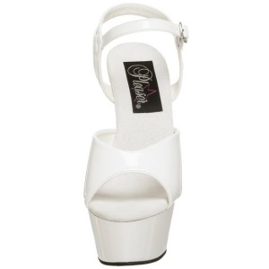 Bianco Vernice 15 cm KISS-209 Plateau Calzature Tacchi Alti