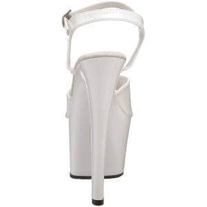 Bianco Vernice 18 cm Pleaser SKY-309 Plateau Calzature Tacchi Alti