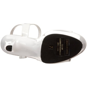 Bianco Vernice 18 cm Pleaser SKY-309 Plateau Calzature Tacchi Alti