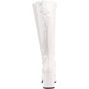 Bianco Vernice 7,5 cm GOGO-300 Stivali Donna da Uomo