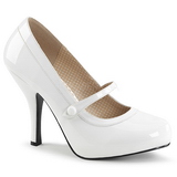 Bianco Verniciata 11,5 cm PINUP-01 grandi taglie scarpe décolleté