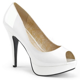 Bianco Verniciata 13,5 cm CHLOE-01 grandi taglie scarpe décolleté