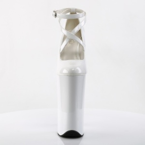 Bianco Verniciata 25,5 cm BEYOND-087 tacchi estremi - scarpe dcollet pi plateau alto
