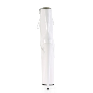 Bianco Verniciata 25,5 cm BEYOND-1020 tacchi estremi - stivaletti pi plateau alto