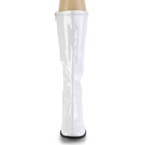 Bianco Verniciata 7,5 cm GOGO-300-2 stivali con tacco largo