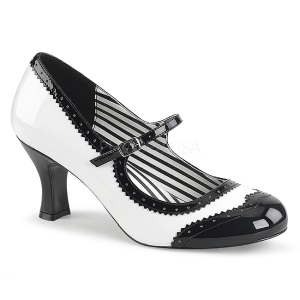 Bianco Verniciata 7,5 cm JENNA-06 grandi taglie scarpe dcollet