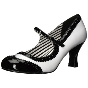 Bianco Verniciata 7,5 cm JENNA-06 grandi taglie scarpe dcollet