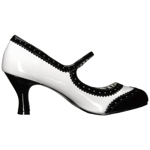 Bianco Verniciata 7,5 cm JENNA-06 grandi taglie scarpe dcollet