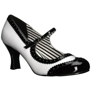 Bianco Verniciata 7,5 cm JENNA-06 grandi taglie scarpe dcollet