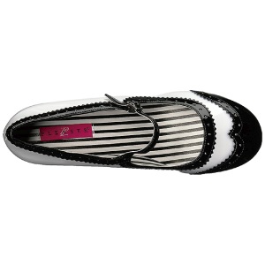 Bianco Verniciata 7,5 cm JENNA-06 grandi taglie scarpe dcollet