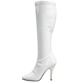 Bianco Verniciato 13 cm SEDUCE-2000 Stivali da donna con tacco alto