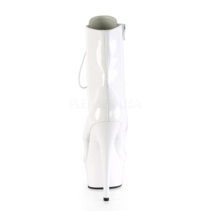 Bianco Verniciato 15,5 cm DELIGHT-1020 Stivaletti da donna plateau