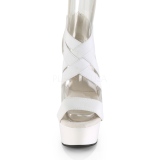 Bianco banda elasticizzata 15 cm DELIGHT-669 scarpe da donna pleaser