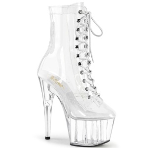 Bianco trasparente 18 cm ADORE-1020C stivaletti exotic pole