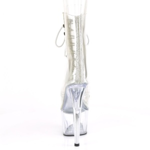 Bianco trasparente 18 cm ADORE-1021C stivaletti exotic pole