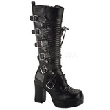 Black 11,5 cm GOTHIKA-200 lolita knee boots goth platform boots