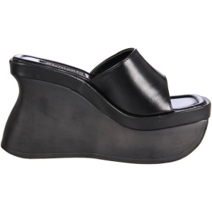 Black 11,5 cm PACE-01 Goth Platform Sandals Womens