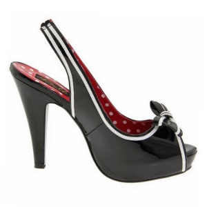 Black 11,5 cm retro vintage BETTIE-05 Womens Shoes with High Heels