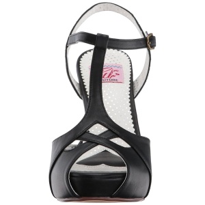 Black 11,5 cm retro vintage BETTIE-23 High Heeled Evening Sandals