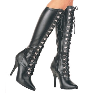 Black 13 cm SEDUCE-2024 High Heeled Lace Up Boots