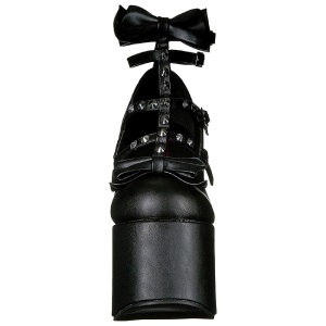 Black 14 cm DEMONIA TORMENT-600 gothic platform shoes