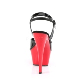 Black 15 cm Pleaser KISS-209 Red Platform High Heels
