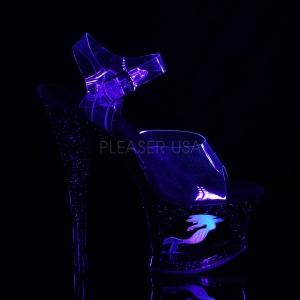 Black 18 cm MOON-708MER Neon platform high heels shoes