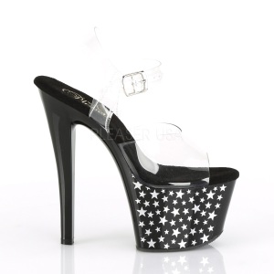 Black 18 cm Pleaser SKY-308CP-1 Pole dancing sandals