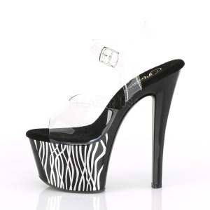 Black 18 cm Pleaser SKY-308CP-2 Pole dancing sandals