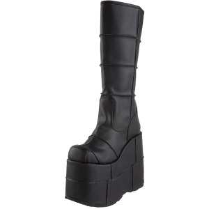 Black 18 cm STACK-301 demonia boots - unisex cyberpunk boots