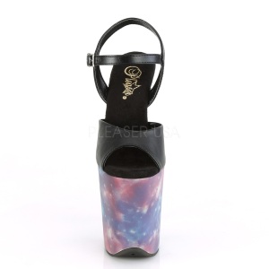 Black 20 cm FLAMINGO-809REFL Platform High Heels Shoes