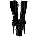 Black 20 cm XTREME-2020 laced womens boots with platform