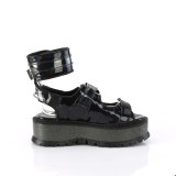 Black 5 cm Demonia SLACKER-15B lolita emo platform sandals