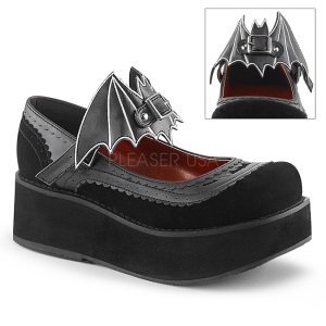 Black 6 cm DemoniaCult SPRITE-09 gothic platform shoes