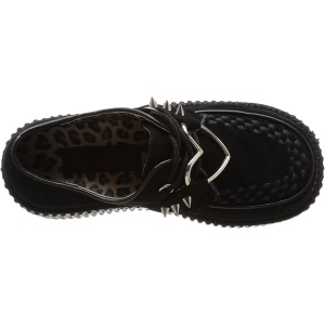 Black 7,5 cm CREEPER-206 creepers shoes women - rockabilly platform shoes