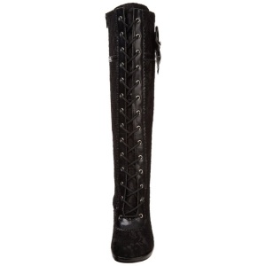 Black 9,5 cm GLAM-240 womens boots with high heels