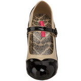 Black Beige 11,5 cm rockabilly TEMPT-07 Womens Shoes with High Heels