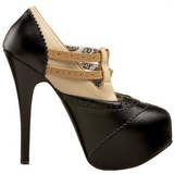 Black Beige 14,5 cm Burlesque TEEZE-24 Womens Shoes with High Heels