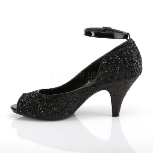 Black Glitter 7,5 cm BELLE-381G High Heel Pumps for Men