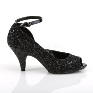 Black Glitter 7,5 cm BELLE-381G High Heel Pumps for Men