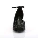 Black Glitter 7,5 cm BELLE-381G High Heel Pumps for Men
