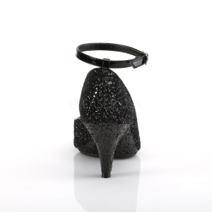 Black Glitter 7,5 cm BELLE-381G High Heel Pumps for Men