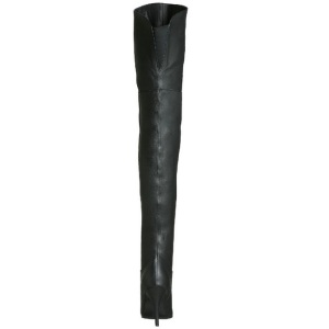 Black Leather 10,5 cm LEGEND-8868 overknee high heel boots