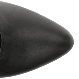 Black Leatherette 10 cm DREAM-1020 big size ankle boots womens